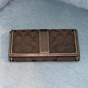 Black coach canvas wallet